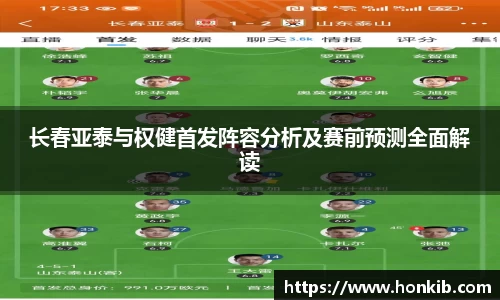 长春亚泰与权健首发阵容分析及赛前预测全面解读
